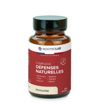 Complément immunité efficace Complexe Défenses Naturelles en gélules avec échinacée, thym, reishi et vitamine C. Flacon de 60 gélules Nootrolab.