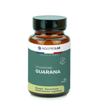 Flacon de gélules Guarana Naturel - Énergie Bio de Nootrolab, 60 gélules pour stimulation douce et durable, idéal contre la fatigue mentale.