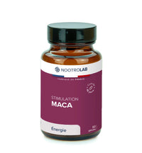 Complément Maca Bio Nootrolab 60 gélules pour énergie, libido et résistance au stress, stimulant naturel fabriqué en France.