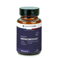 Flacon de gélules Mémoboost - La cure pour la mémoire à base de ginseng, phosphore et pollen, complément naturel pour soutien cognitif.