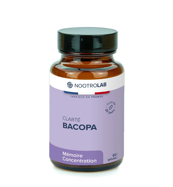 Complément Clarté Bacopa de Nootrolab en gélules, soutien naturel à base de Bacopa Monnieri pour la mémoire et la concentration.