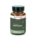 Complément alimentaire Griffonia 5-HTP de Nootrolab en flacon de 60 gélules, favorise la sérotonine pour réguler l’humeur et le sommeil.