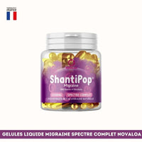 GÉLULES CBD MIGRAINE - NOVALOA avec 1500mg de CBD, basilic et rhodiola pour soulager naturellement les maux de tête. Complément certifié en France.